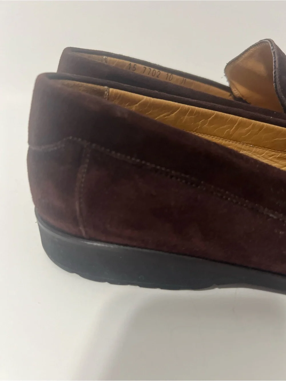 Johnston & Murphy Suede Slip on Business Casual Moccasin Loafer Brown Size 10
